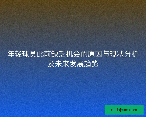 年轻球员此前缺乏机会的原因与现状分析及未来发展趋势